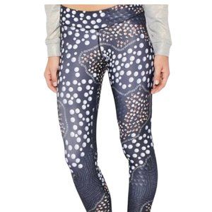 Reebok Brown Multicolor Athletic Leggings Size: M